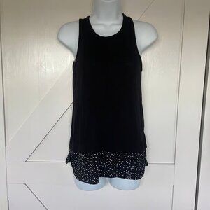 J. Crew XXS black polka dot bottom tank top